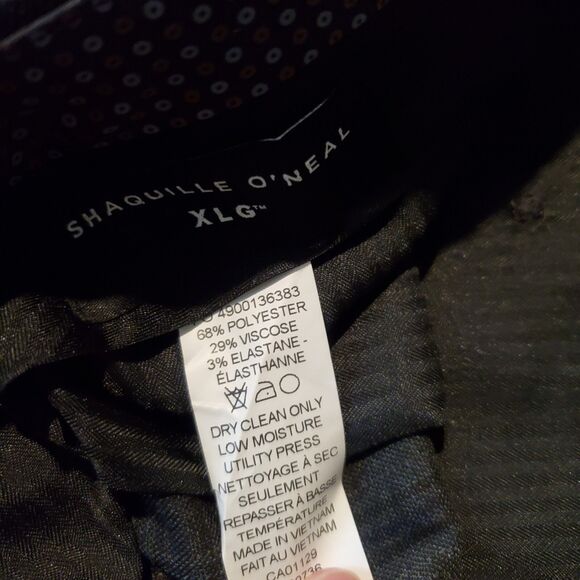 NWT $150 Shaquille O'Neal XLG Mens Grey Plaid Suit Pants 50x32 46x30 44x32 48x30 - Picture 5 of 9